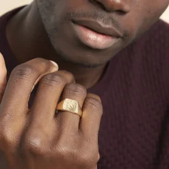 Chevalière Rafael Plaqué Or Jaune