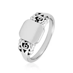 Chevalière Rita Argent Blanc