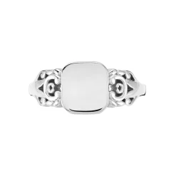 Chevalière Rita Argent Blanc