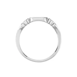 Chevalière Rita Argent Blanc