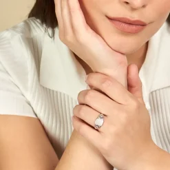 Chevalière Rita Argent Blanc