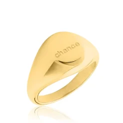 Chevalière Sabadell Acier Jaune