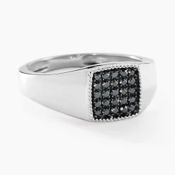 Chevalière Zack Or Blanc Diamant