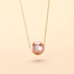 Collier 1 Perle Or Jaune Perle De Culture