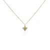 Collier Abelha Plaqué Or Jaune Oxyde De Zirconium