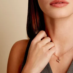 Collier Abelha Plaqué Or Jaune Oxyde De Zirconium