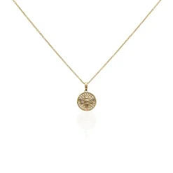 Collier Abelha Plaqué Or Jaune Oxyde De Zirconium