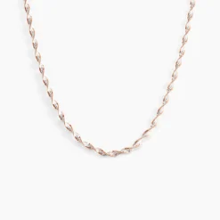 Collier Abie Torsade Argent Bicolore