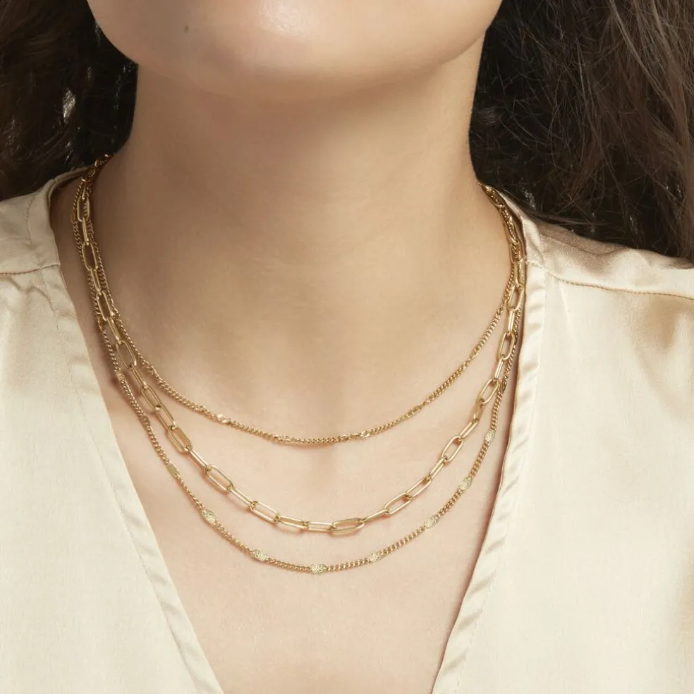 Collier Abiel Acier Doré