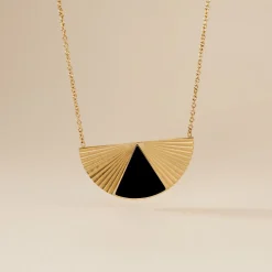 Collier Acier Dore Sunshine