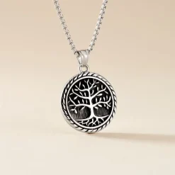 Collier Acier Vieillit Ron