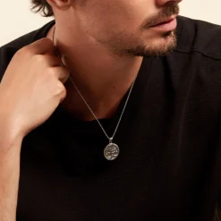 Collier Acier Vieillit Ron