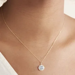 Collier Adil Or Jaune Oxyde De Zirconium