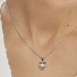 Collier Ainhoa Maille Forçat Argent Blanc Perle De Culture