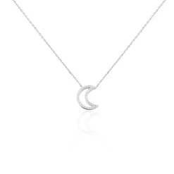 Collier Aisha Argent Blanc Oxyde De Zirconium