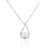 Collier Akiko Argent Blanc Perle De Culture Et Oxyde De Zirconium