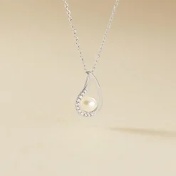Collier Akiko Argent Blanc Perle De Culture Et Oxyde De Zirconium