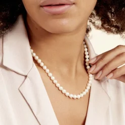 Collier Akoya Or Jaune Perle De Culture D'akoya