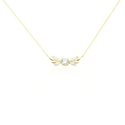 Collier Alexine Or Jaune Oxyde De Zirconium