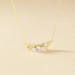 Collier Alexine Or Jaune Oxyde De Zirconium