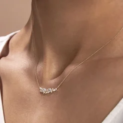 Collier Alexine Or Jaune Oxyde De Zirconium