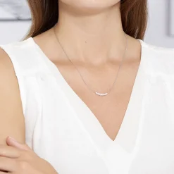 Collier Aliah Argent Blanc Oxyde De Zirconium