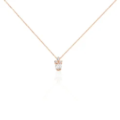 Collier Alicea Or Rose Diamant