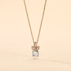 Collier Alicea Or Rose Diamant