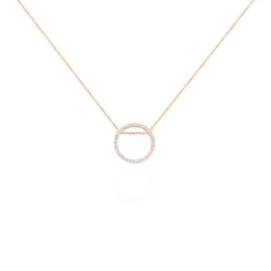 Collier Alysone Argent Rose Oxyde De Zirconium