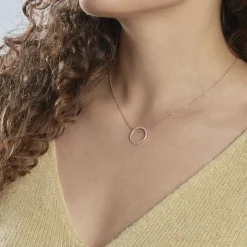 Collier Alysone Argent Rose Oxyde De Zirconium