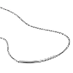 Collier Amadeo Maille Popcorn Acier Blanc