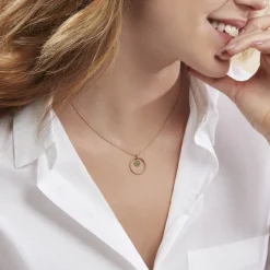 Collier Amalthea Plaqué Or Doré Aventurine Vert