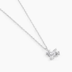 Collier Amalthee Argent Blanc Oxyde De Zirconium