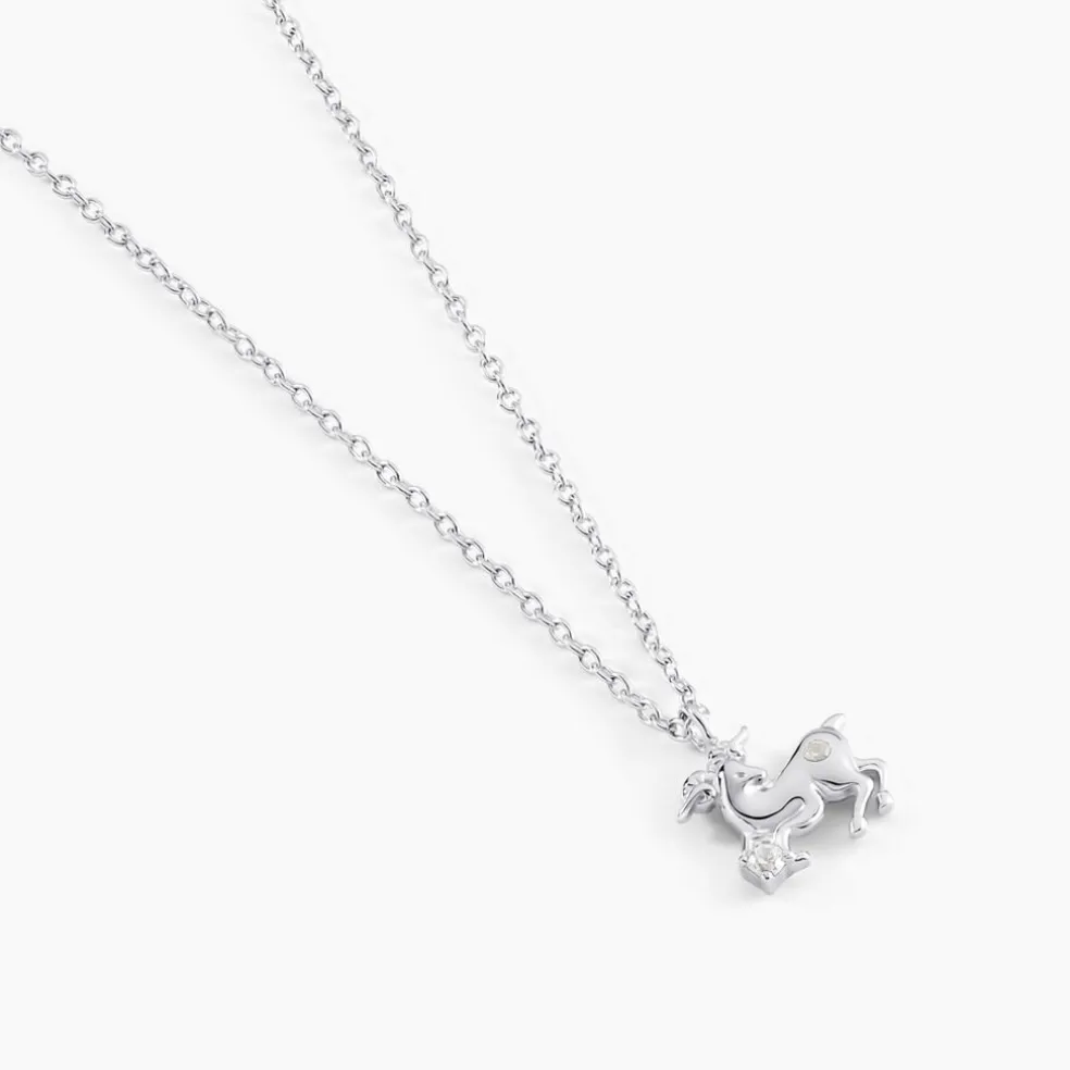 Collier Amalthee Argent Blanc Oxyde De Zirconium