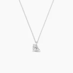 Collier Amalthee Argent Blanc Oxyde De Zirconium