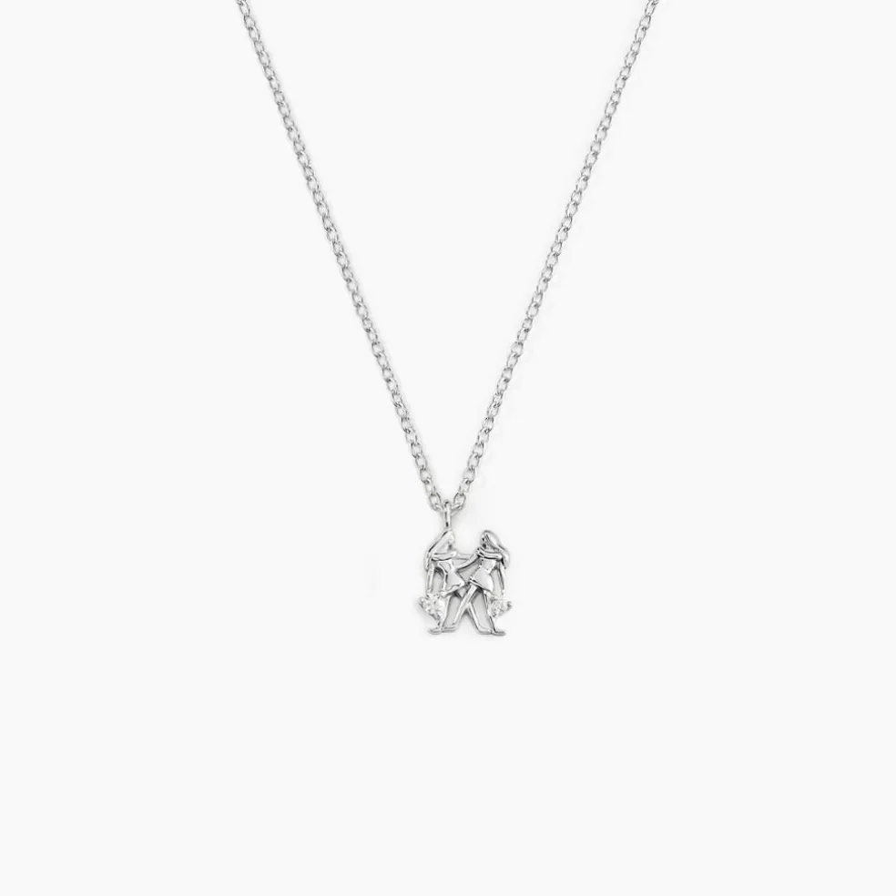 Collier Amalthee Argent Blanc Oxyde De Zirconium