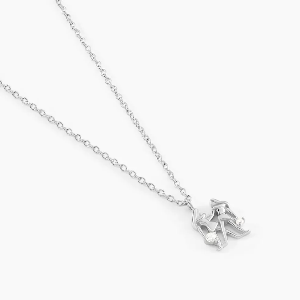 Collier Amalthee Argent Blanc Oxyde De Zirconium