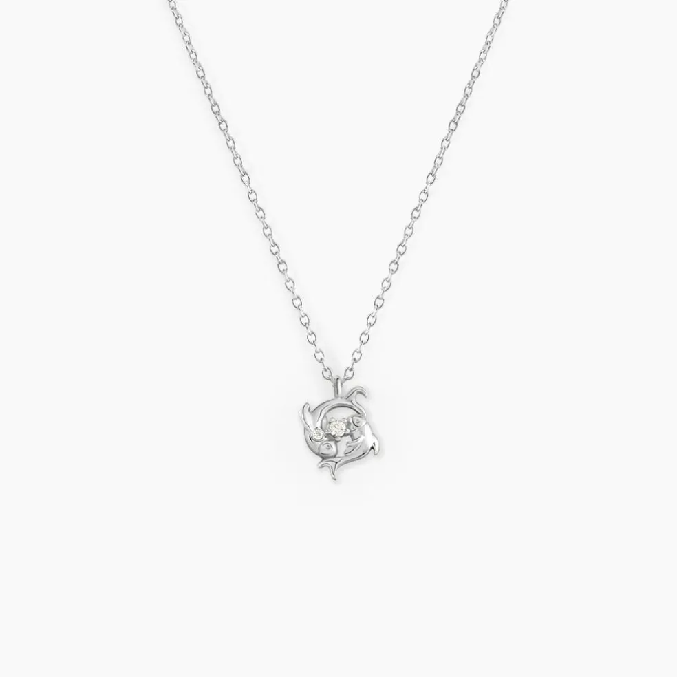 Collier Amalthee Argent Blanc Oxyde De Zirconium