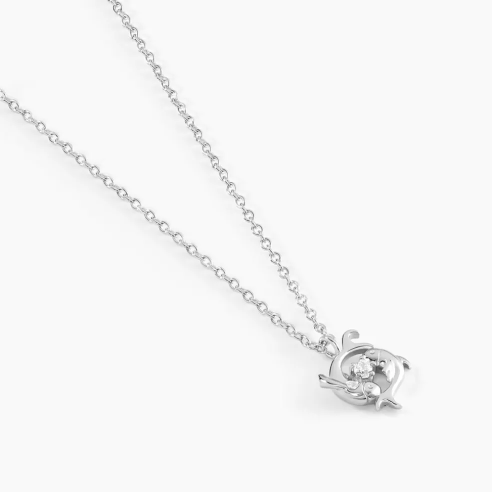 Collier Amalthee Argent Blanc Oxyde De Zirconium