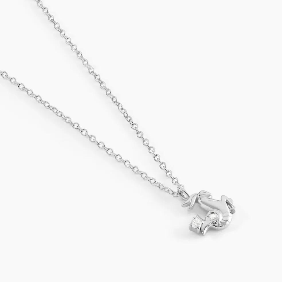 Collier Amalthee Argent Blanc Oxyde De Zirconium