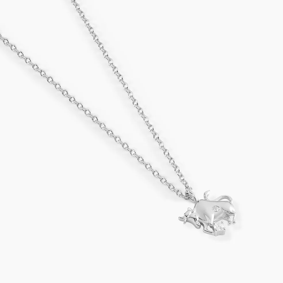 Collier Amalthee Argent Blanc Oxyde De Zirconium