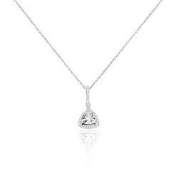 Collier Amantine Argent Blanc Oxyde De Zirconium