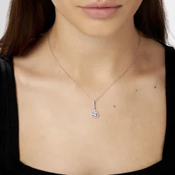 Collier Amantine Argent Blanc Oxyde De Zirconium