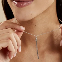 Collier Amaryllis Argent Blanc