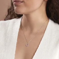 Collier Ambroisie Argent Blanc Oxyde De Zirconium