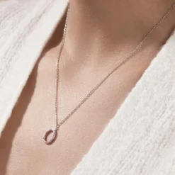 Collier Ambroisie Argent Blanc Oxyde De Zirconium