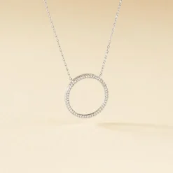 Collier Amene Or Blanc Diamant