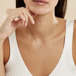 Collier Amene Or Blanc Diamant