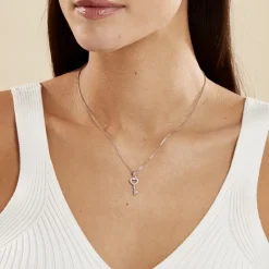 Collier Amy Argent Blanc Oxyde De Zirconium