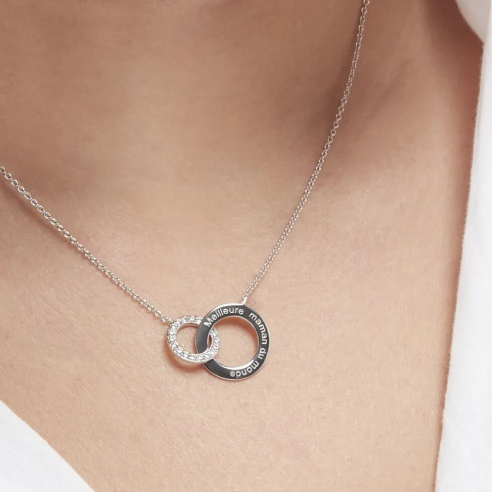 Collier Ananth Argent Blanc Oxyde De Zirconium